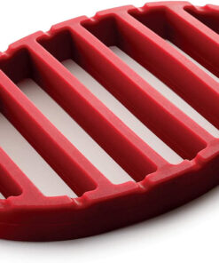 Norpro 405 Oval Silicone Roast Rack. Red 9X6
