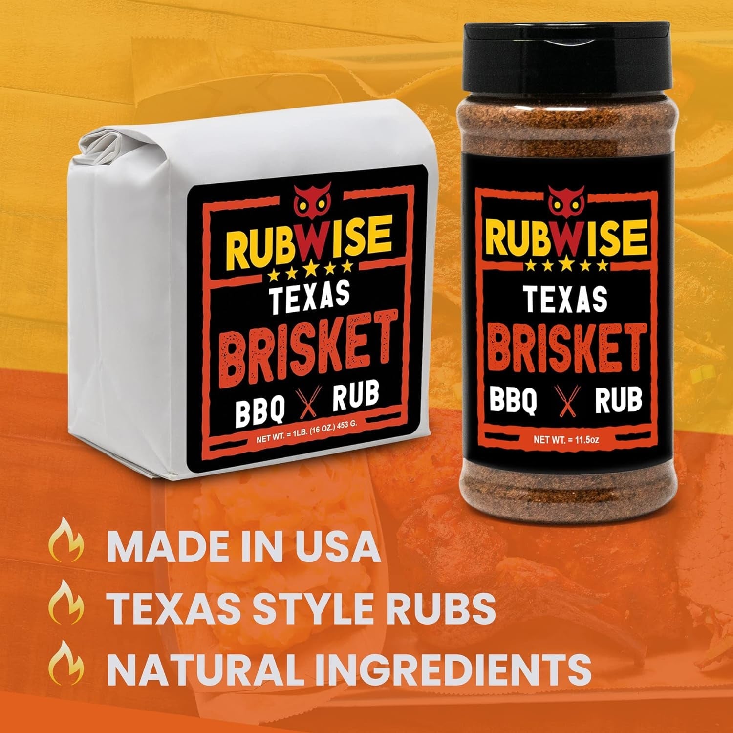 Texas Style Brisket Rub by Rubwise | Brisket BBQ Rub & Spices for Smoking and Grilling | Beef Seasoning Dry Rub | Smokey Savory Barbecue & Grill Blend | Great on Brisket. Steaks. Ribs & Burgers (1Lb) - Image 5