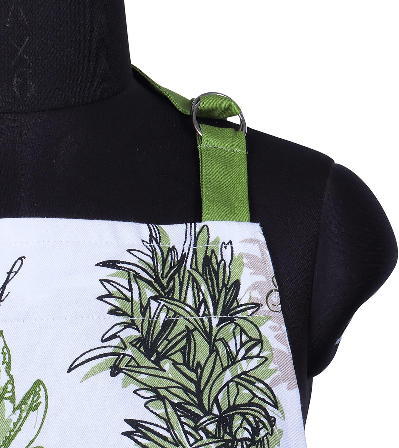 Herb Garden Apron | 27.5 X 33 Inches | 100% Natural Cotton | Womens Apron for Cooking. Baking. Gardening | Convenient Pockets and Adjustable Strap at Neck & Waist Ties - Image 4