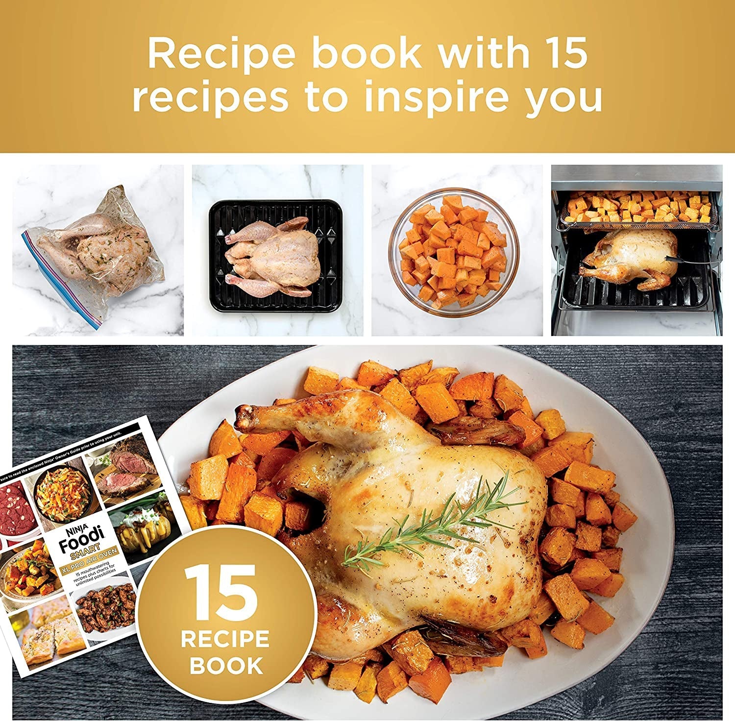 DT251 Foodi 10-In-1 Smart XL Air Fry Oven. Bake. Broil. Toast. Roast. Digital Toaster. Thermometer. True Surround Convection up to 450°F. Includes 6 Trays & Recipe Guide. Silver - Image 11