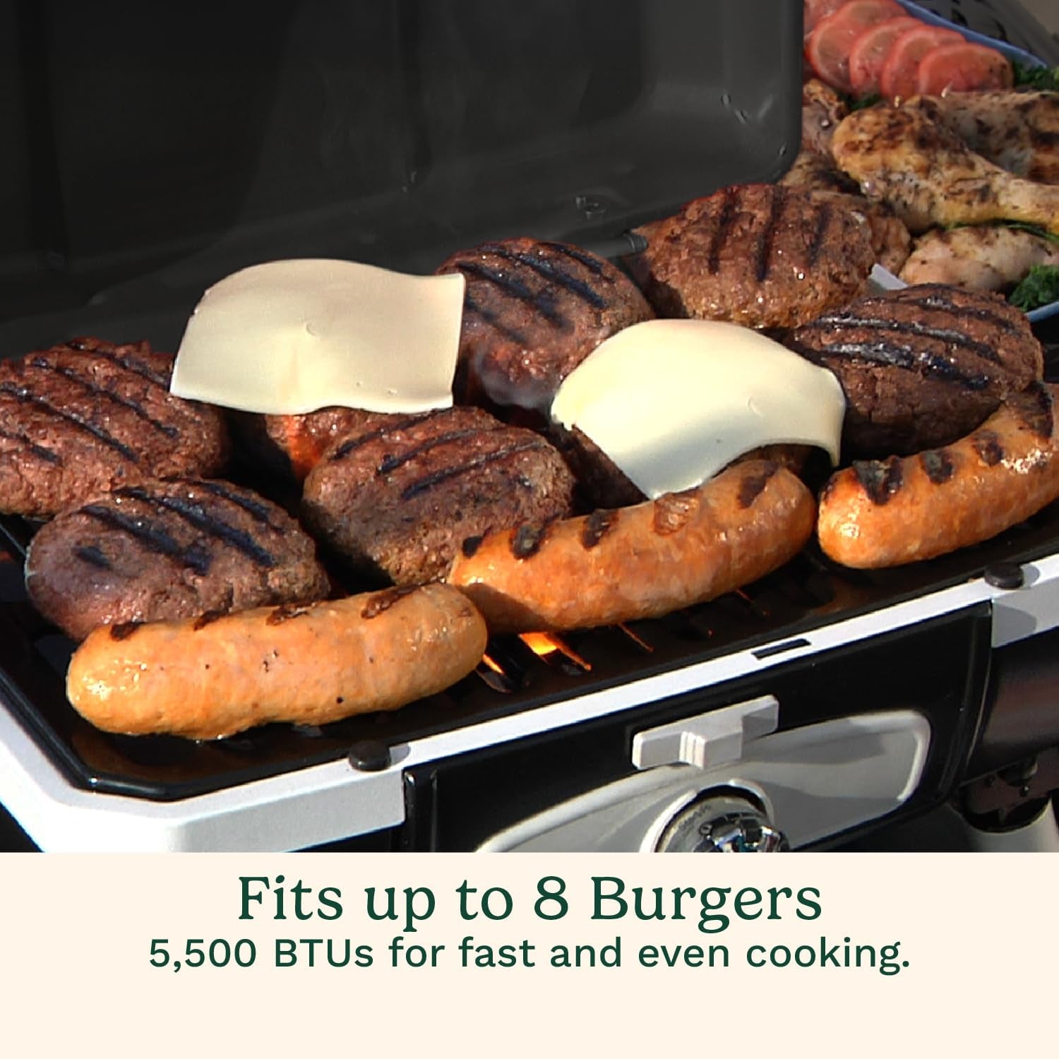 Cuisinart Petite Gourmet Portable Gas Grill. Compact & Lightweight Tabletop Small Grill for Bbqs. Camping. Tailgates & Small Spaces. 5.500 BTU Burner Folding with Carry Handles. Black - Image 4