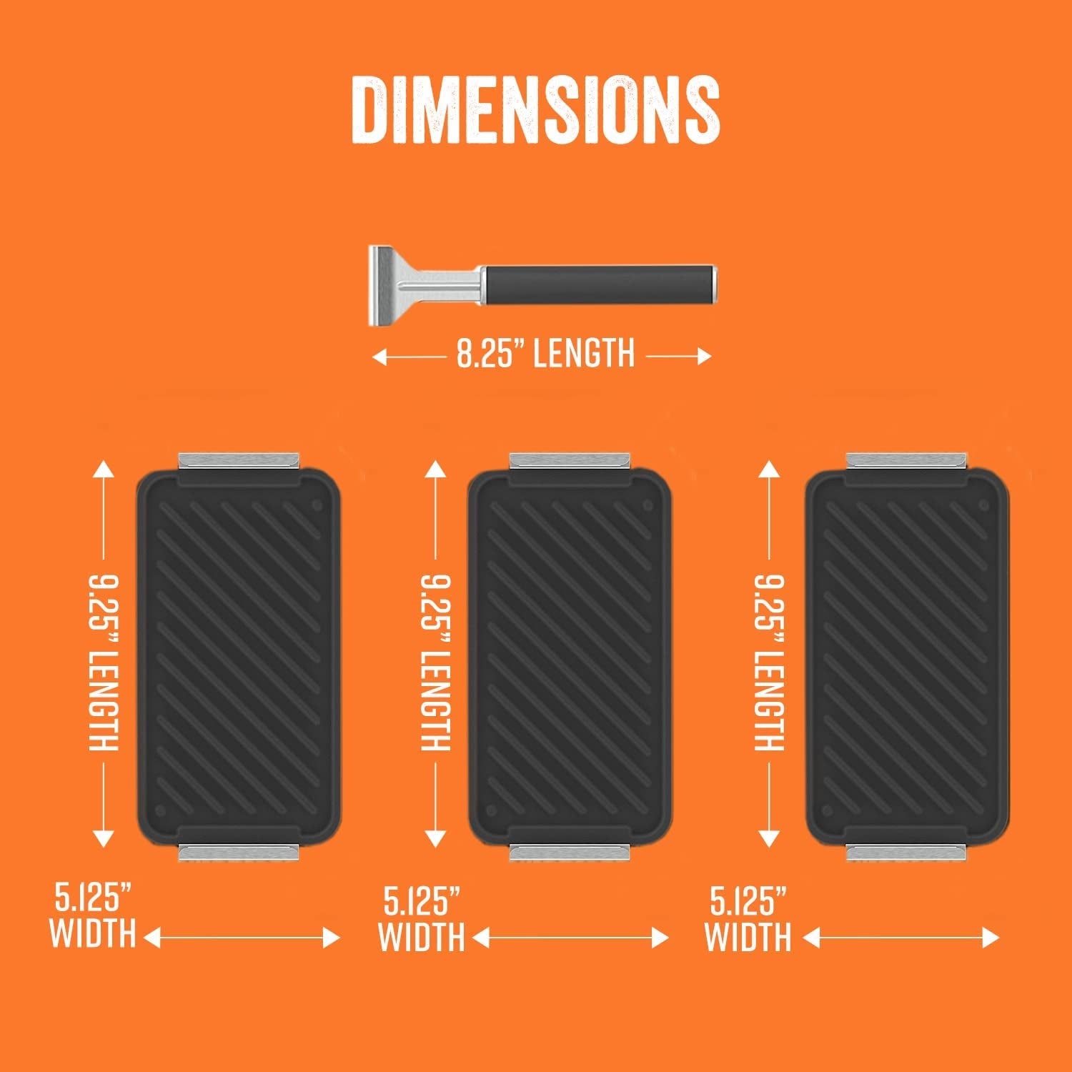 ™ SEAR 'N SERVE Cast Iron Grill Pan Set Includes 3 Cast Iron Grilling Baskets & Clip-On Handle - Cast Iron Grill Pans for Stove Tops or Outdoor Grills - Image 5