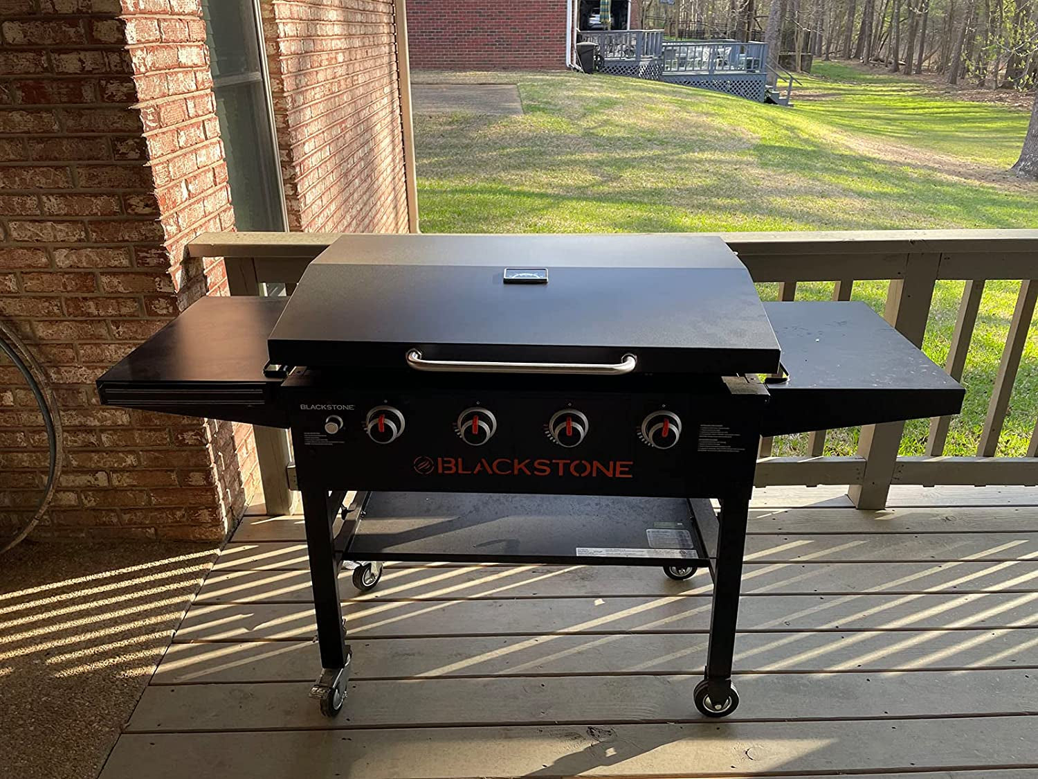 Griddle Lid for Blackstone 36 Inch Griddle. Outdoor Hinged Lid Griddle Hard Cover Hood with Handle for 36 Blackstone Flat Top Griddle Station 1554. 2149 Blackstone Griddle Accessories - Image 7