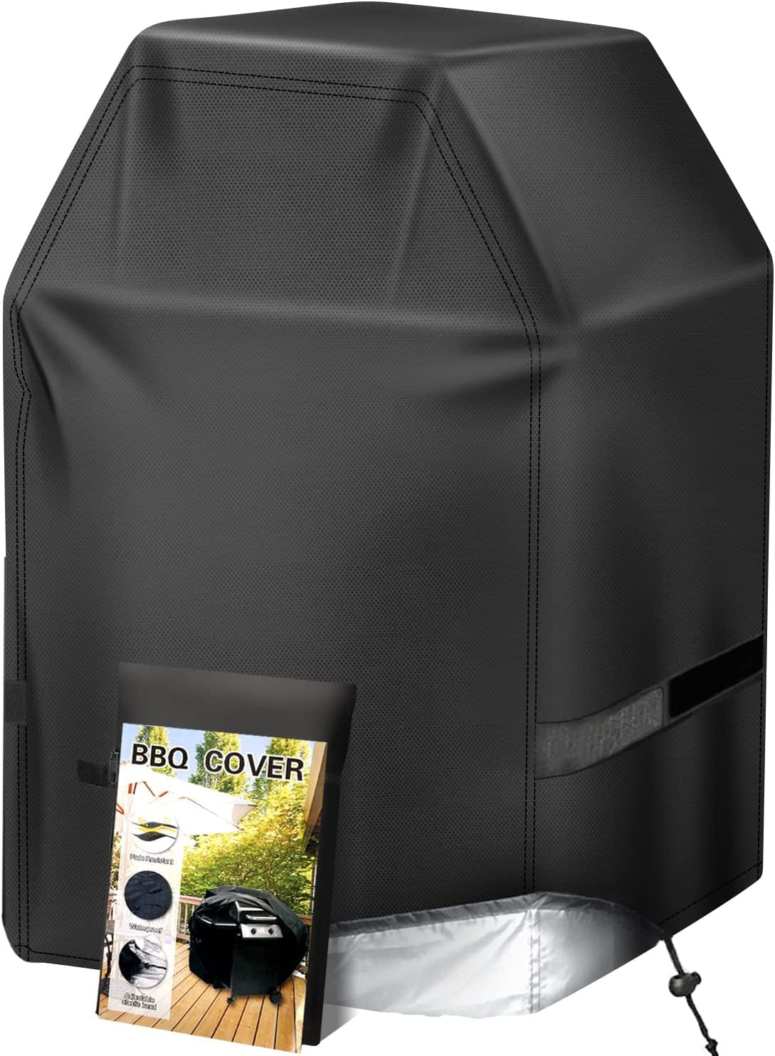 Aoretic Grill Cover 32 Inch Gas Bbq-Cover. Fit Most 2 Burner Grill Waterproof Small Barbeque Cover with Velcro Straps & Adjustable Drawstring for Weber.Nexgrill.Char-Broil. Monument.Dyna-Glo.Kenmore