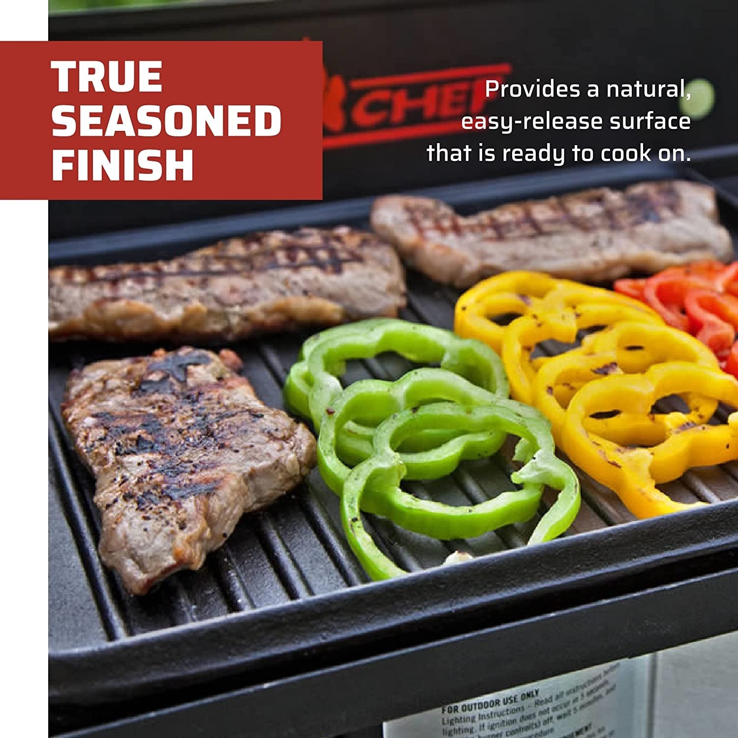 Camp Chef Reversible Griddle - Cast Iron Griddle for Outdoor Cooking & Camping Gear - 14 X 16 - Image 4