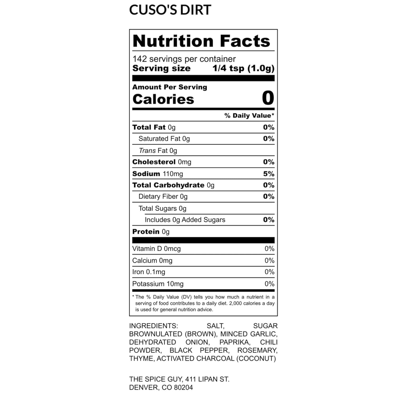 Cuso'S Dirt® Seasoning Great Tasting BBQ Seasoning Rub - Contains Activated Charcoal & Natural Ingredients - 1 Count - Image 5