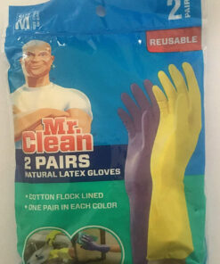 Medium Reusable Latex Gloves. 2 Color. 2 Piar. 2 Count