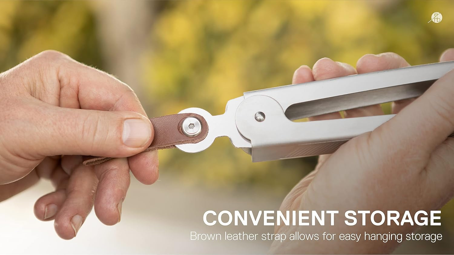 Everdure BBQ Tool Kit - 3 Pack. Brushed Stainless Steel Tongs. Spatula and Fork with Soft Grip Handles and Leather Straps. Barbeque Grill Accessories and Cooking Utensils Set - Image 4