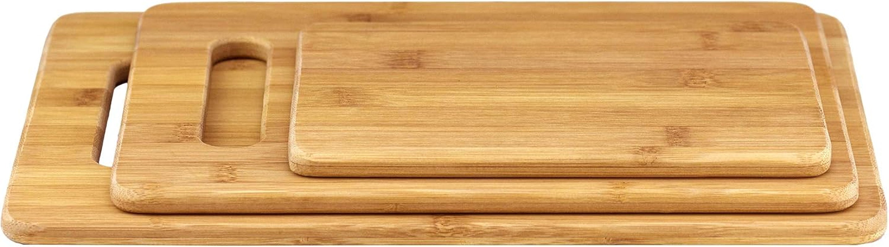Totally Bamboo 3-Piece Bamboo Cutting Board Set – Reversible Kitchen Boards for Chopping. Cheese & Serving | Durable. Eco-Friendly Wood Cutting Boards - Image 4