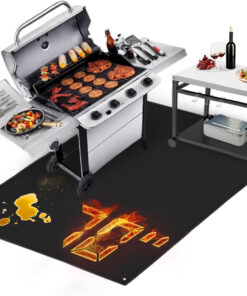 70 X 48 in under Grill Mat for Outdoor Grill - Fireproof BBQ Mats for Grilling to Protect the Deck. Patio. Pavers - Easy to Clean Indoor Fireplace Mat