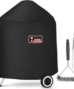 Kingkong 7149 Premium Grill Cover for Weber Charcoal Grills. 22.5-Inch (Compared to the 7149 Grill Cover) Including Grill Brush and Tongs.