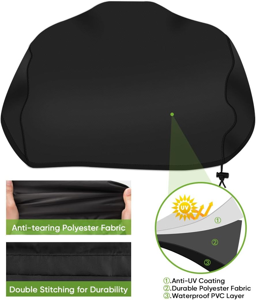 Icover Grill Cover for Ninja. Heavy Duty Waterproof BBQ Cover for Ninja Woodfire Outdoor Grill OG700 Series Barbecue Cover with Drawstring - Image 5