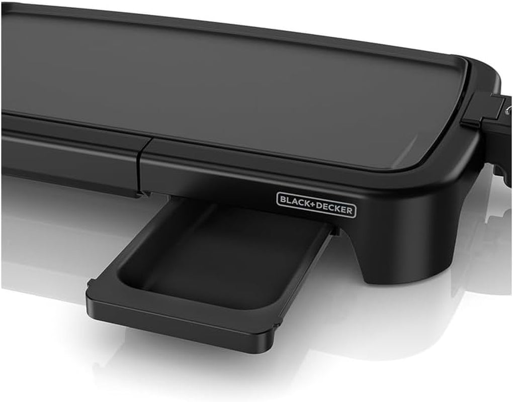 BLACK+DECKER 8-Serving Electric Griddle. GD2051B. Non-Stick Cooking Surface. Warming Tray. Removable Drip Tray. Family Sized - Image 4