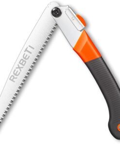 REXBETI Folding Saw. Heavy Duty 11 Inch Extra Long Blade Hand Saw for Wood Camping. Dry Wood Pruning Saw with Hard Teeth. Quality SK-5 Steel