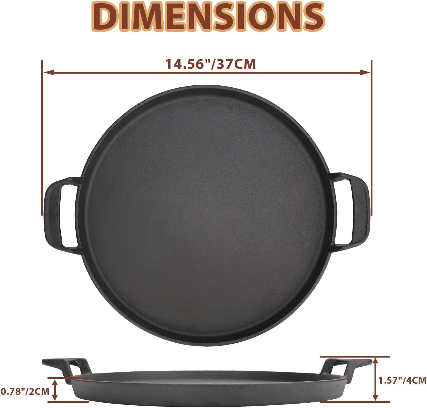 Qulimetal 7421 Gourmet BBQ System Griddle for Weber 22 1/2 Inch Charcoal Grills. Cast Iron Griddle Weber Original Kettle Premium 22.5'' Smokers. Performer Premium Grill - Image 2