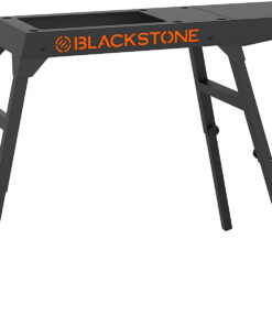 Universal Griddle Stand with Adjustable Leg and Side Shelf - Made to Fit 17 or 22 Propane Table Top – Perfect Take along Grill Accessories for Outdoor Cooking Camping (Black)