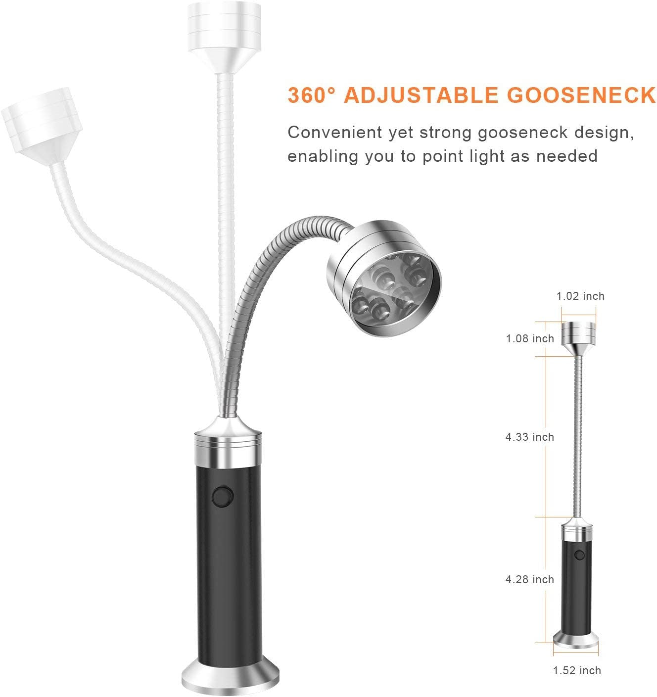 BBQ Grill Light Grilling Accessories for Outdoor. Magnetic Barbecue LED Night Lamp Flexible Gooseneck Cool Traveler Supplies Lighter. Men Dad Gift Pellet Smoker Griddle Gadget - Image 3