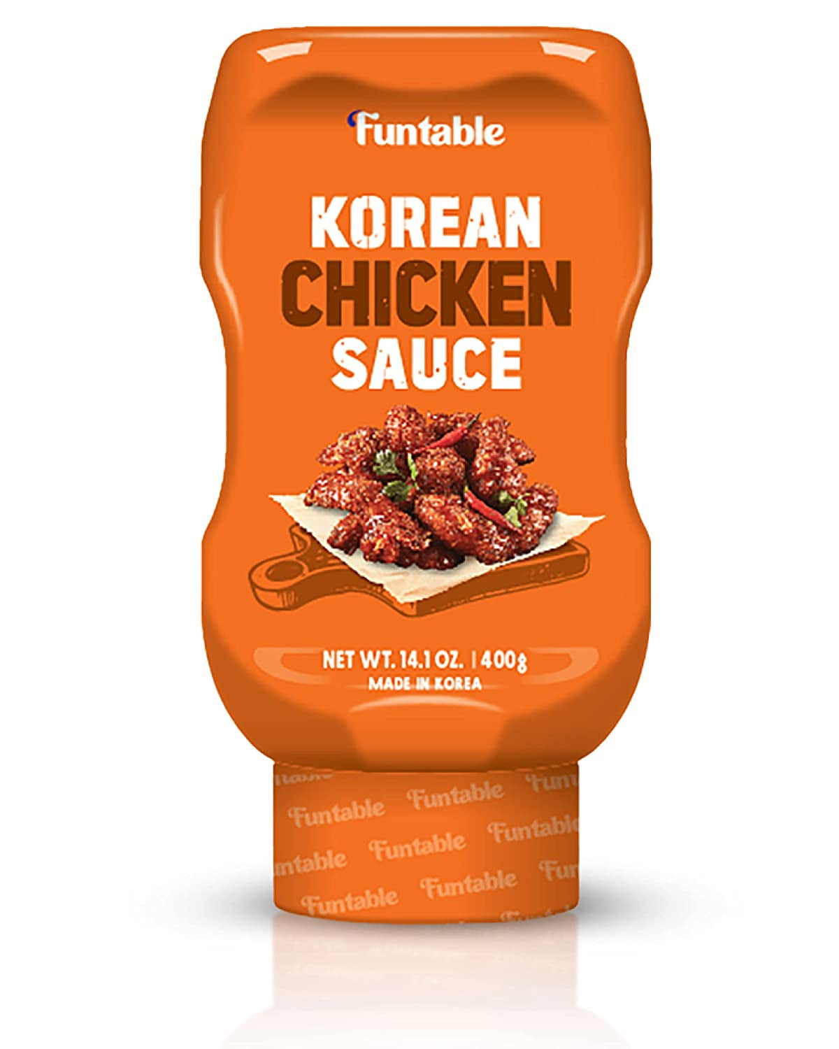 Funtable Delicious Korean Chicken Sauce (14.1Oz. Pack of 1) - Authentic Korean Flavor. Low-Calorie Sticky & Tangy Sauce. Ideal for Fried Chicken. Nuggets. Dipping & More