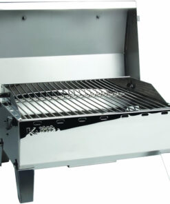 Kuuma Premium Stainless Steel Mountable Gas Grill W/Regulator -Compact Portable Size Perfect for Boats. Tailgating and More - Stow N Go 125 (58140)