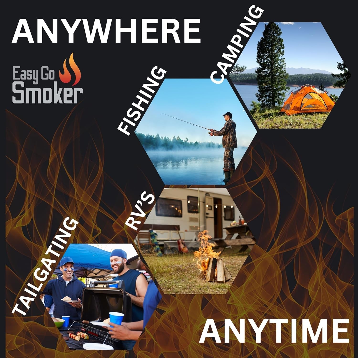 Foldable & Portable Vertical Pellet Smoker - 19.7 Meat Smoker for BBQ Grill. Outdoor Cooking. Camping & RV - Easy to Clean - Includes Carrier Bag. Spoon & Built-In Thermometer – Easygosmoker - Image 5