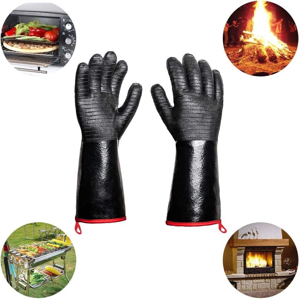 932°F Extreme Heat Resistant Gloves for Grill Bbq. Waterproof Long Sleeve Pit Grill Gloves for Fryer. Baking. Oven.Smoker.Fireproof. Oil Resistant Neoprene Coating(14-Inch ) - Image 7