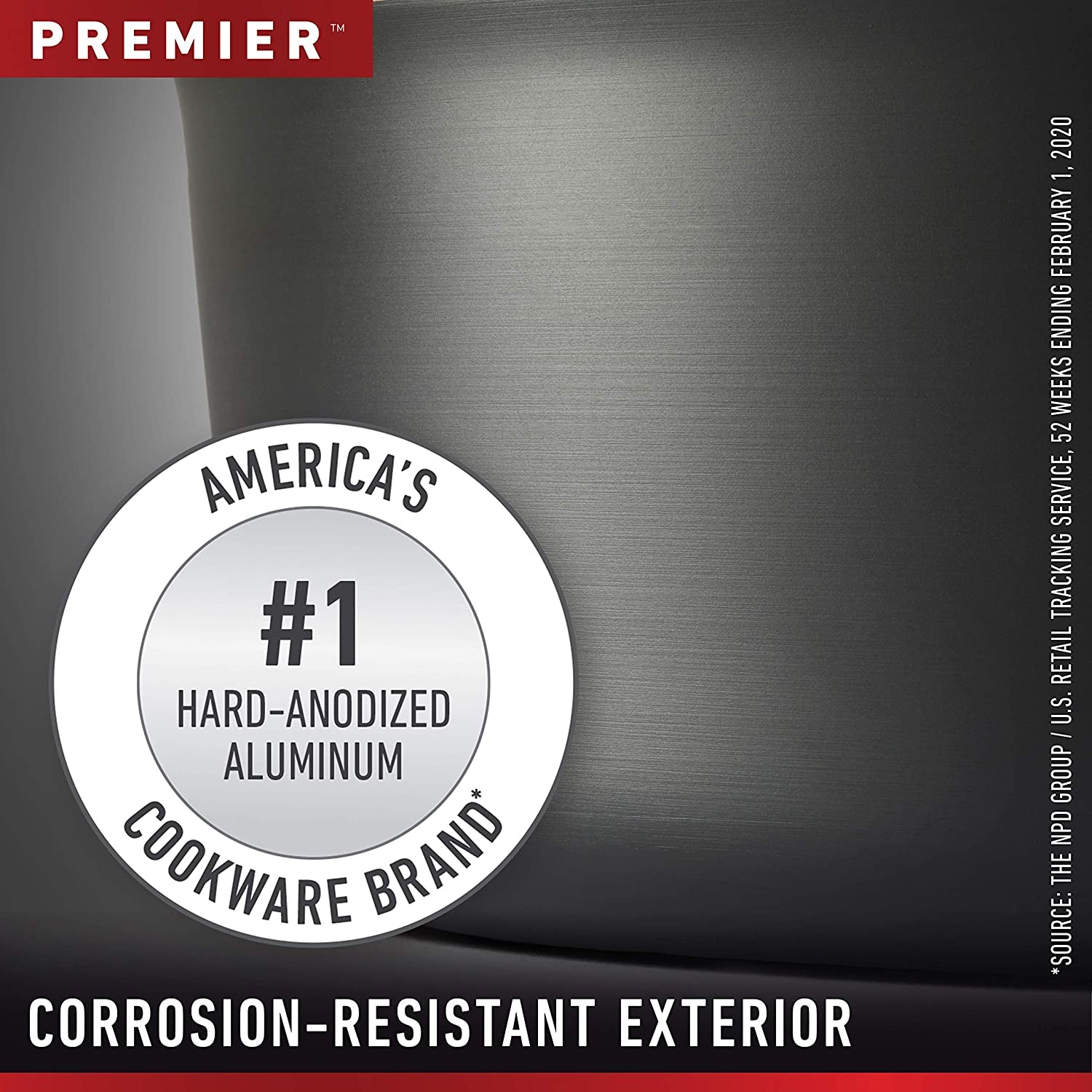 Premier Hard-Anodized Nonstick 11-Inch Square Grill Pan. Black - Image 7