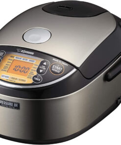 Zojirushi NP-NWC10XB 5.5-Cup Pressure Induction Heating Rice Cooker and Warmer (Stainless Black)
