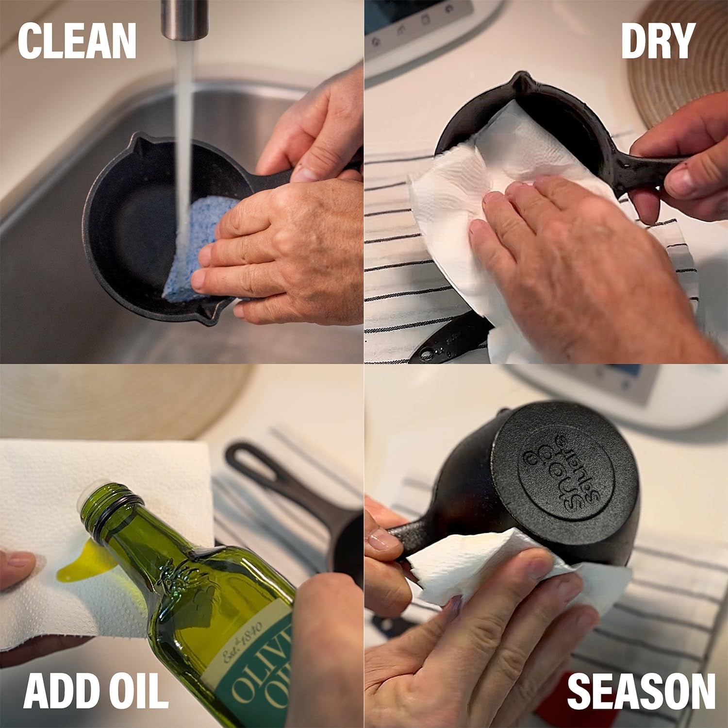 Small Cast Iron Basting Pot (15 oz) with Silicone BBQ Brush – Saucepan for Grilling. Smoking & Butter Melting - Image 8