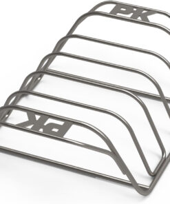 PK Grills Stainless Steel BBQ Rib Rack for Grilling. Smoking. & Roasting. Barbecue Grill Oven Accessories. PKUA-RR-SS