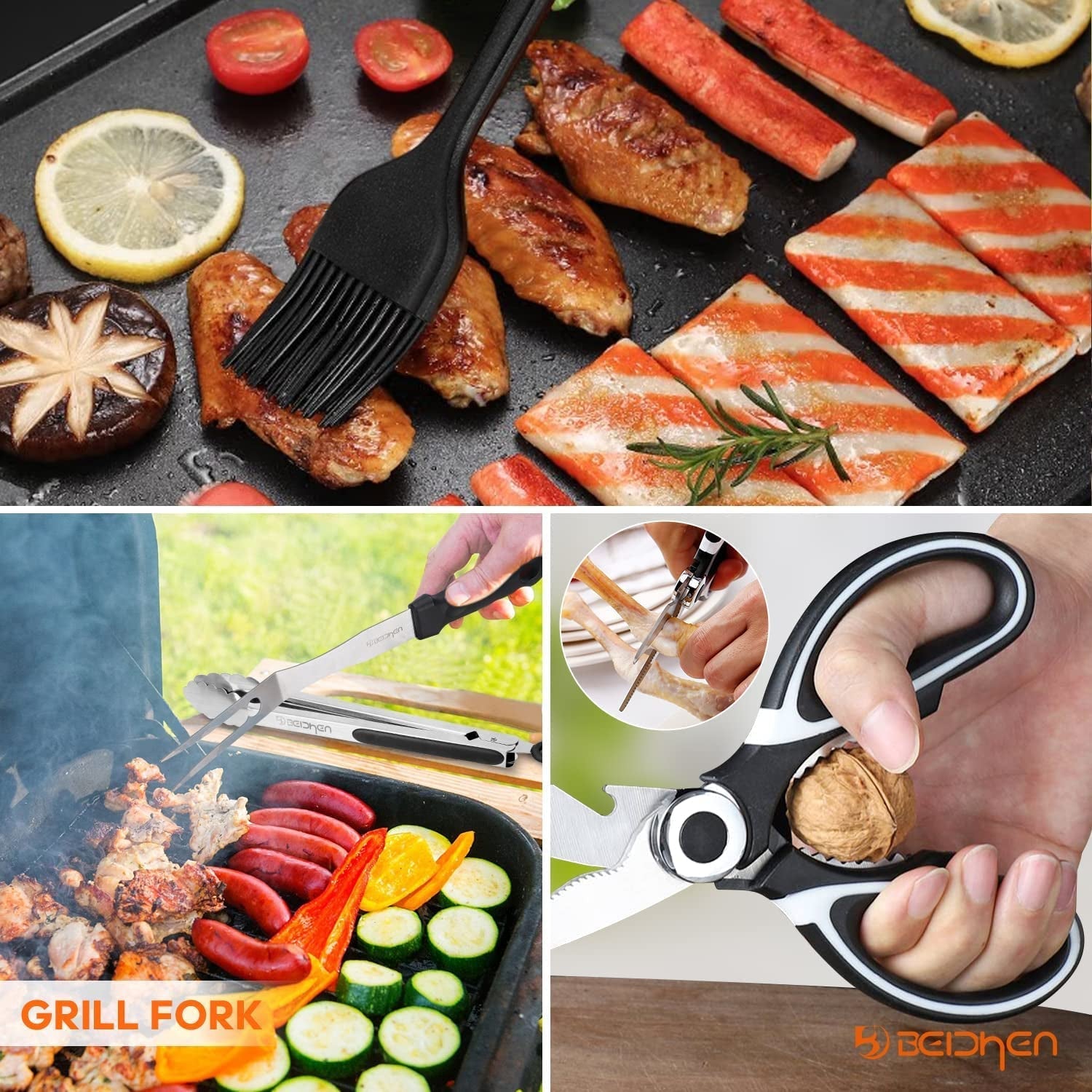 Griddle Accessories Kit. 34Pcs Stainless Steel Flat Top Grill Tools Set for Blackstone and Camp Chef. Grilling Spatula Set. Scraper. Carry Bag. Grill Cleaning Accessories for Men Outdoor BBQ - Image 5