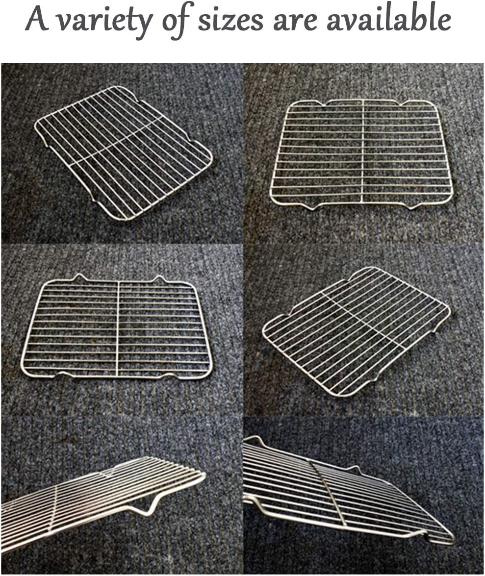 Turbokey Grilling Rack Heavy Duty Wire Grate Oven Roasting Rack 5.3 X 8.7 Inch Rectangle Baking Cooling Steaming with 4 Legs Stainless Steel Rack (5.3X8.7.22X13.5Cm) - Image 2