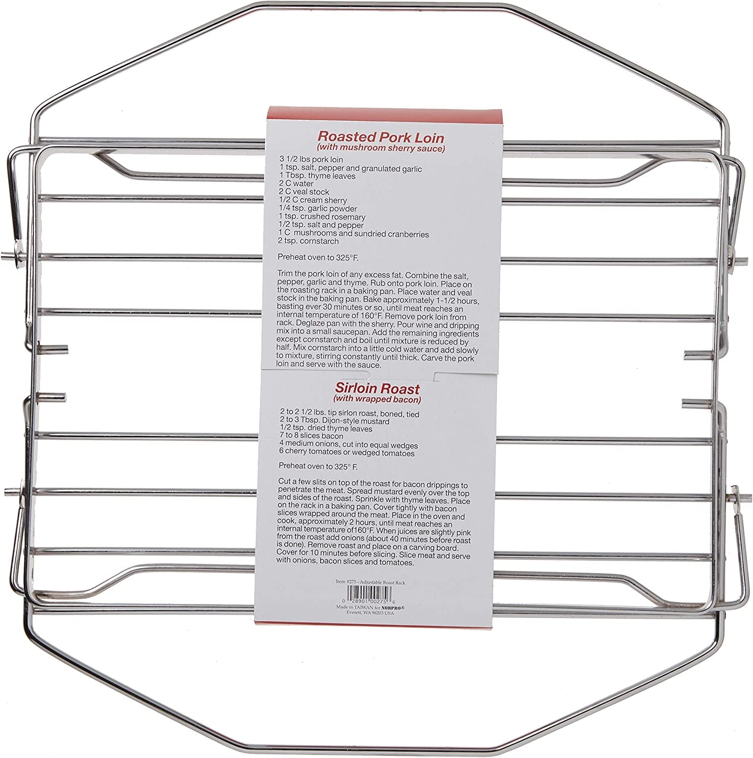 Norpro 275 Adjustable Roast Rack Nickel-Plated. 11 Inches. Silver - Image 3