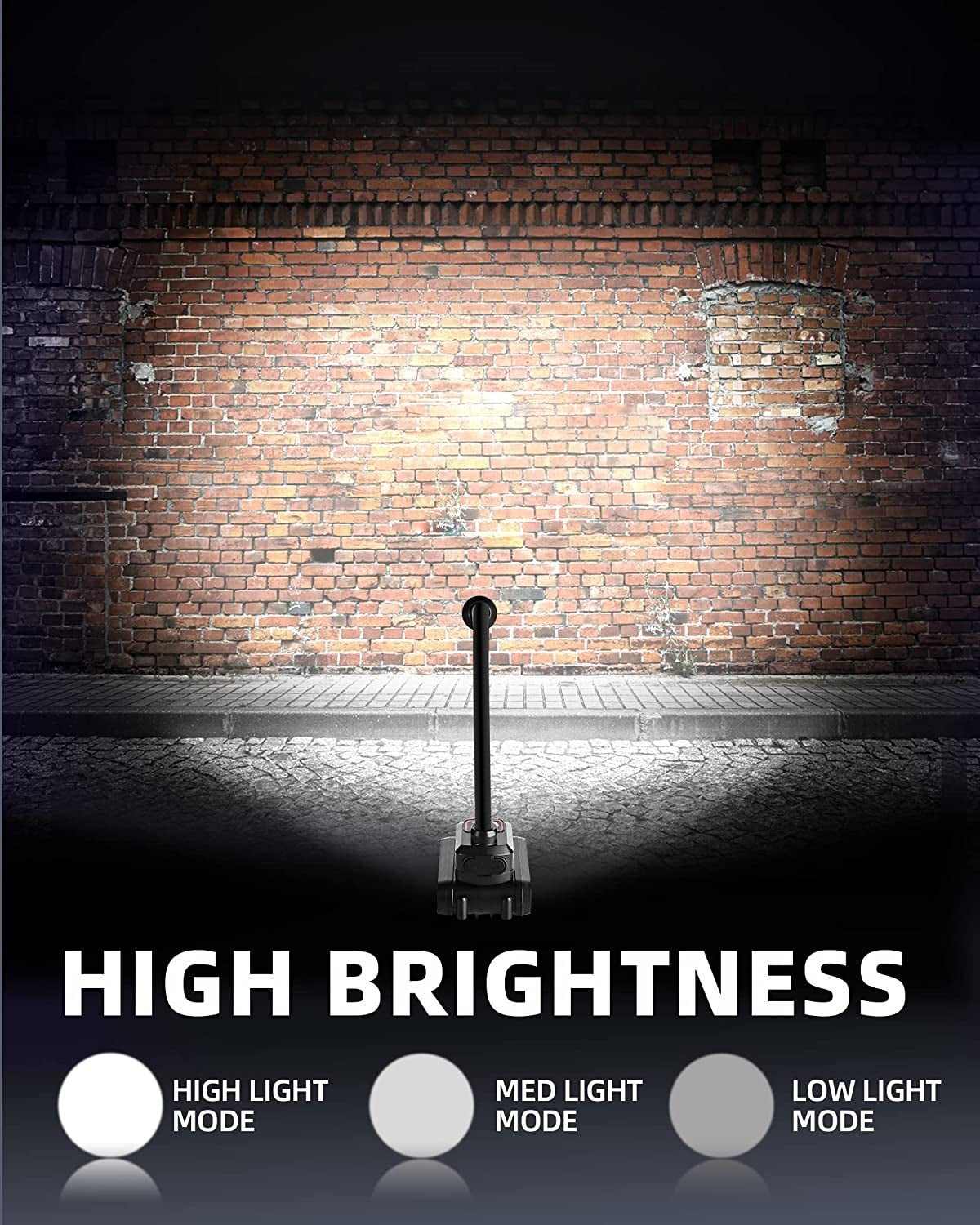 LED Work Light. 2000 Lumen Flexible Gooseneck Flashlight with Magnetic Base. Adjustable Grill Light. Job Site Light for Work Bench. Auto-Repairing. Reading. Emergency and Bbq(Rechargeable) - Image 2