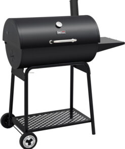 Royal Gourmet CC1830 30 Barrel Charcoal Grill with Side Table. 627 Square Inches. Outdoor Backyard. Patio and Parties. Black