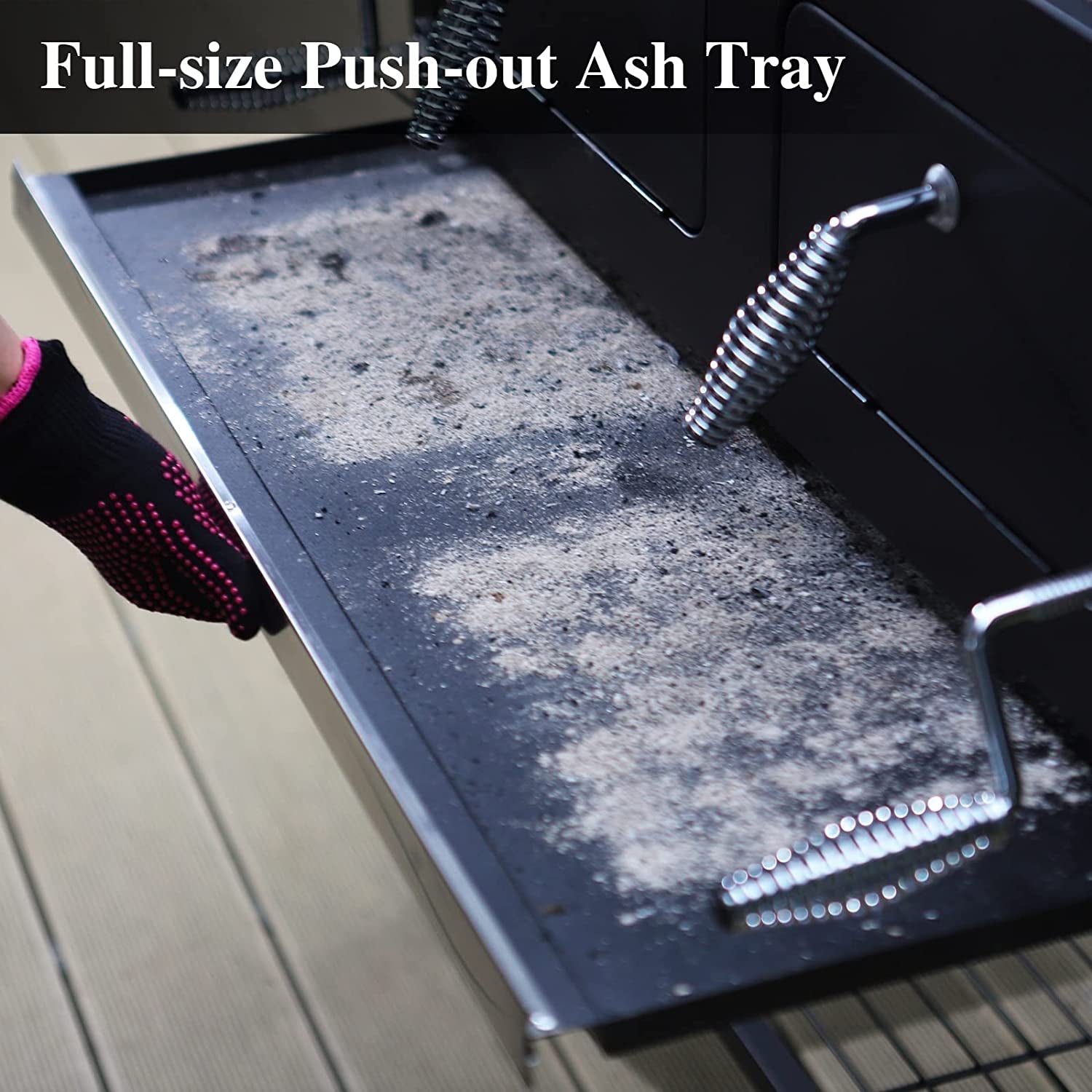 Sophia & William Heavy-Duty Charcoal BBQ Grills Extra Large Outdoor Barbecue Grill with 794 SQ.IN. Cooking Area. Dual-Zone Individual & Adjustable Charcoal Tray and Foldable Side Table. Black - Image 4