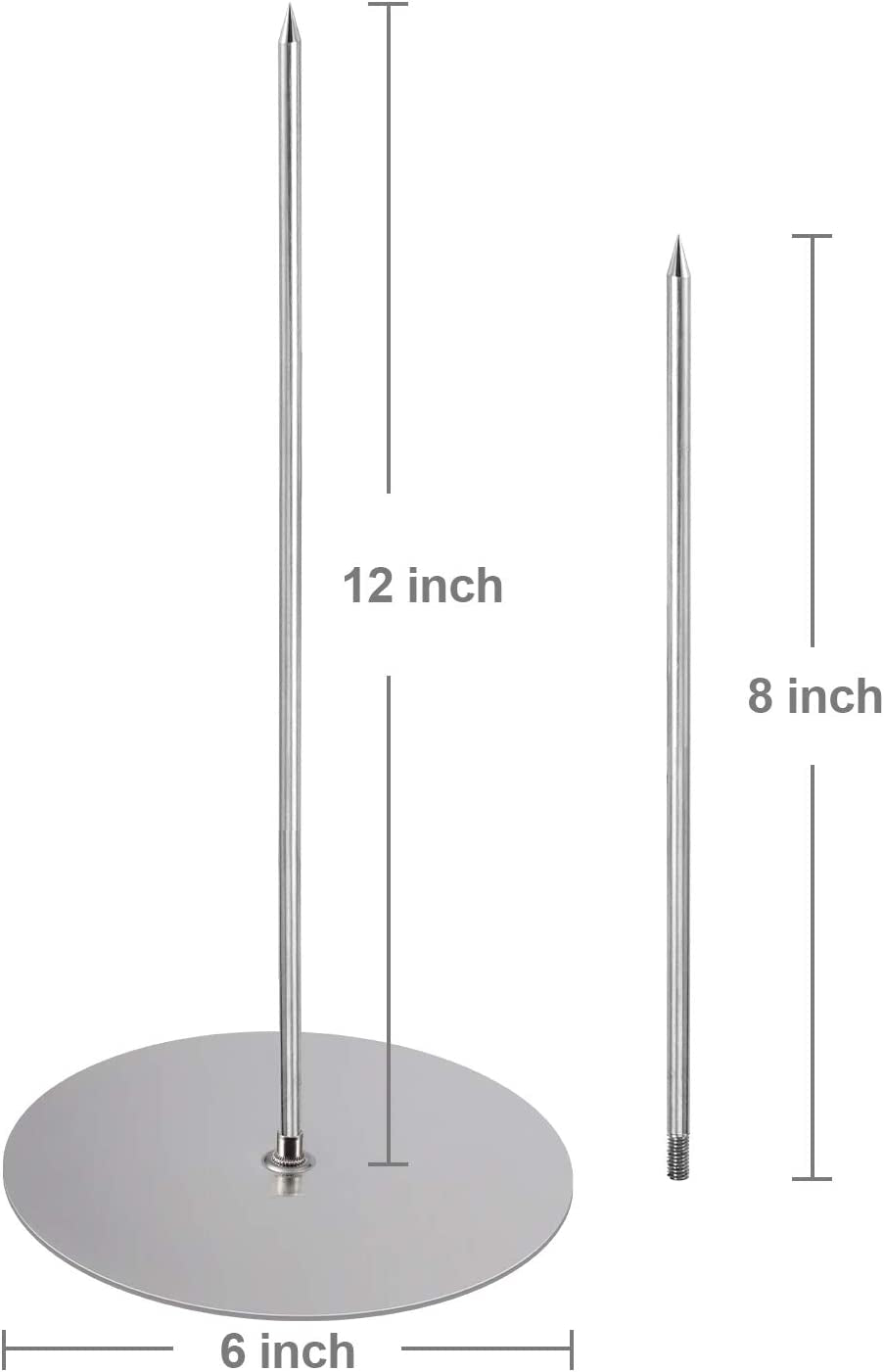 ZAUGONTW Vertical Skewer Grill - Stainless Removable Vertical Brazilian Barbecue Grilling Rack Meat Spit - Perfect for Steak. Whole Chickens. Whole Fish. Large Meat - Image 3