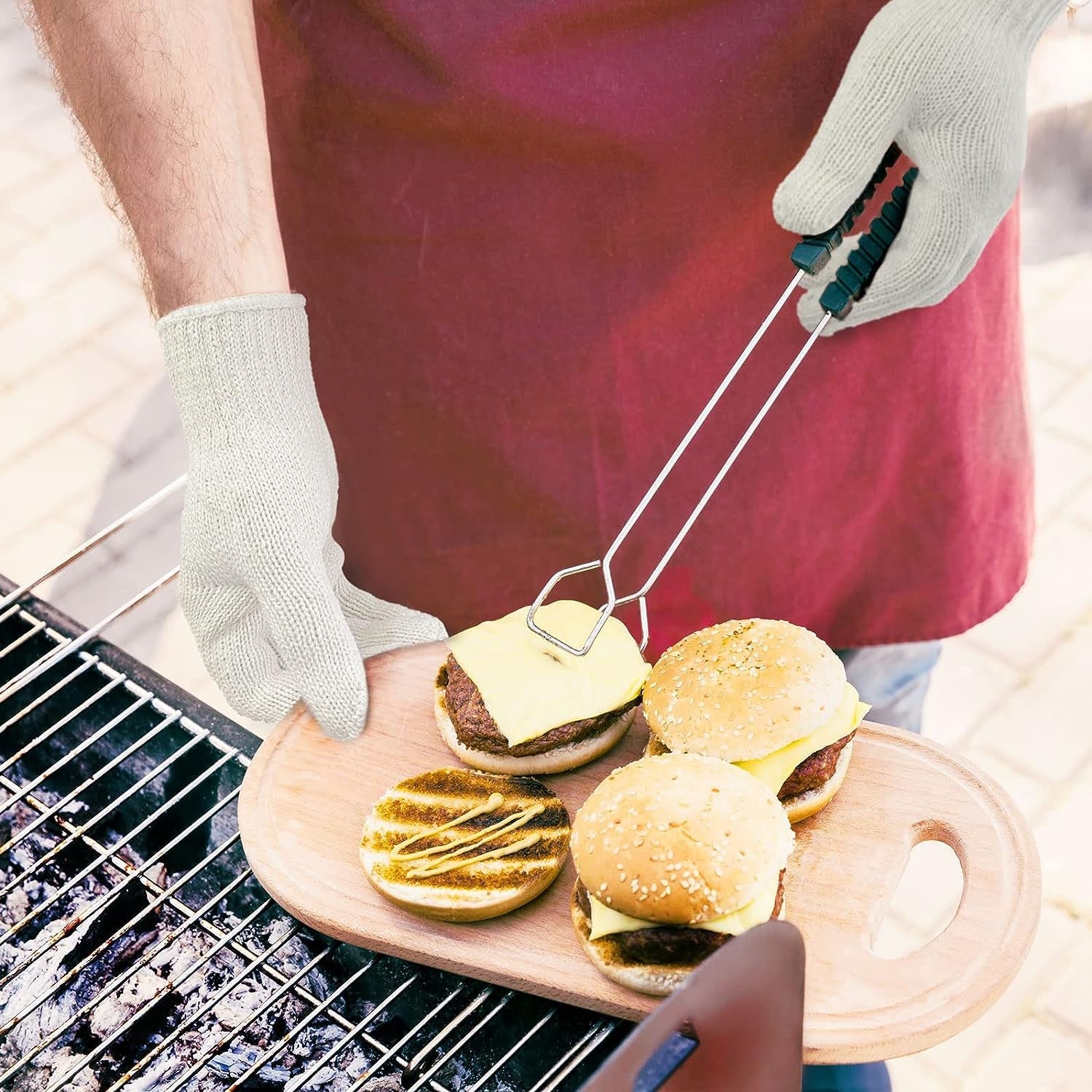 12 Pairs Cotton Glove Liners for BBQ. Cooking. Grilling. Food Handling - Safety Work Gloves Hand Saver. Large - Image 5