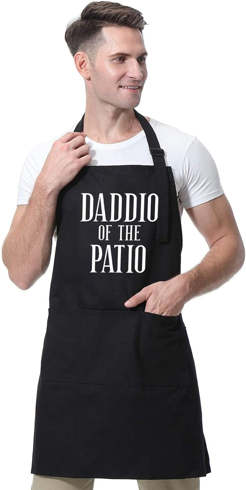 Miracu Grill Apron for Daddy - Daddio of the Patio - Dad Gifts from Daughter. Son - Funny Fathers Day. Birthday Gifts for Dad. Best Step Daddy. Father in Law - Papa Aprons for Grilling BBQ Cooking - Image 5