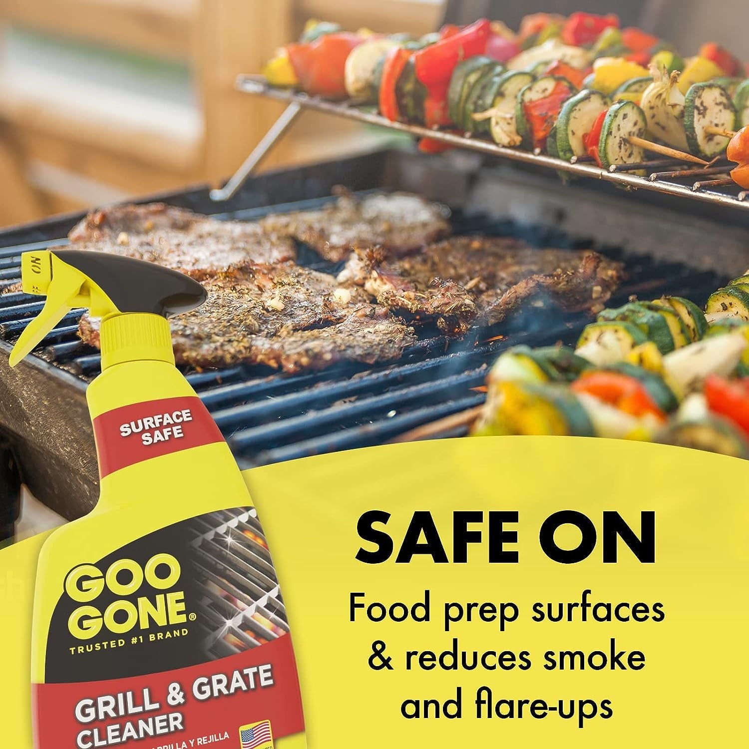 Goo Gone Grill and Grate Cleaner Spray (2 Pack) Cleans and Degreases BBQ Cooking Grates and Racks. Pellet and Electric Smokers- 24 Ounce - Image 3