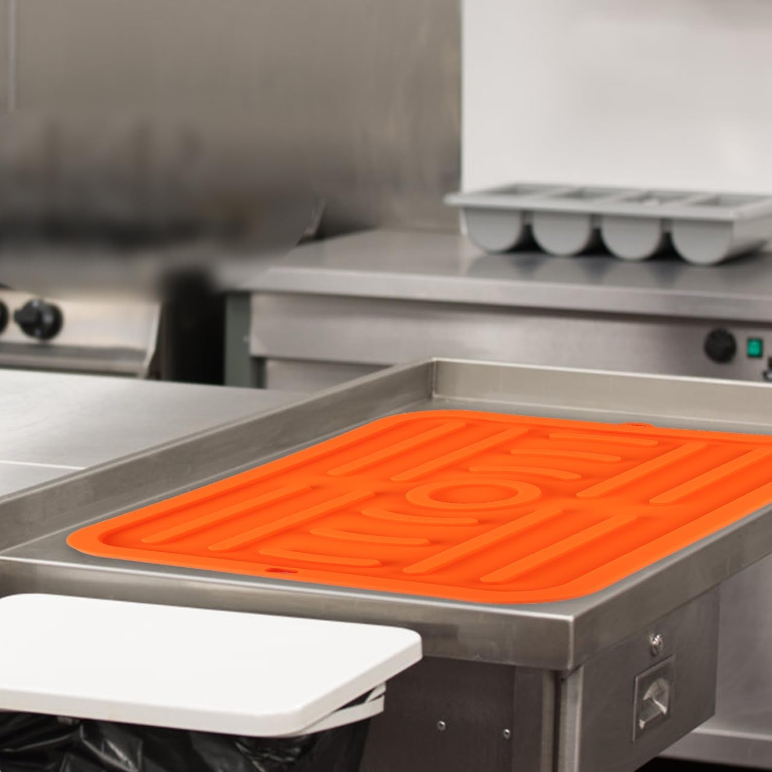 Silicone Griddle Spatula Mat. 14.3X11 Inch Slip Preventing Heat Resistant Silicone BBQ Tool Mat Grill Utensil Holder Serving Spoon Drip Pad for Kitchens & Stoves & Grills Countertops - Image 4