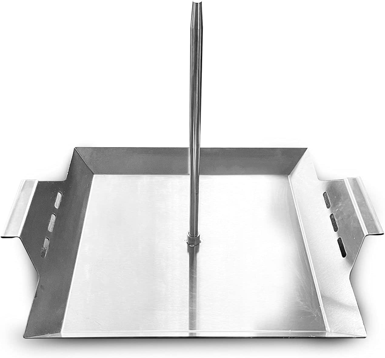 GRILLVANA Stainless Steel Vertical Skewer for Tacos Al Pastor. Shawarma. Kebabs- BBQ Grilling Accessory W/ 2 Removable Spikes (8.5 and 12)- Use on Charcoal Grills or Stove- Handles. No Drip Plate - Image 4