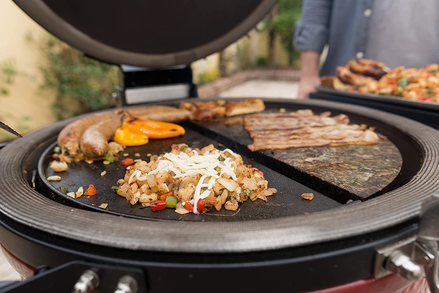 Kamado Joe: Classic Joe - Half Moon Cast Iron Reversible Griddle - Image 5