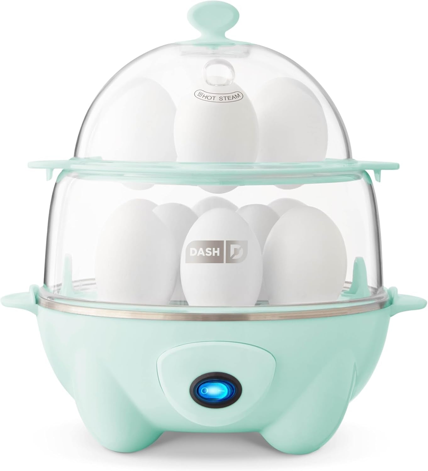 DASH Deluxe Rapid Egg Cooker – 12‑Egg Capacity. Auto Shut‑Off. Hard Boiled. Poached & More (Aqua) - Image 8