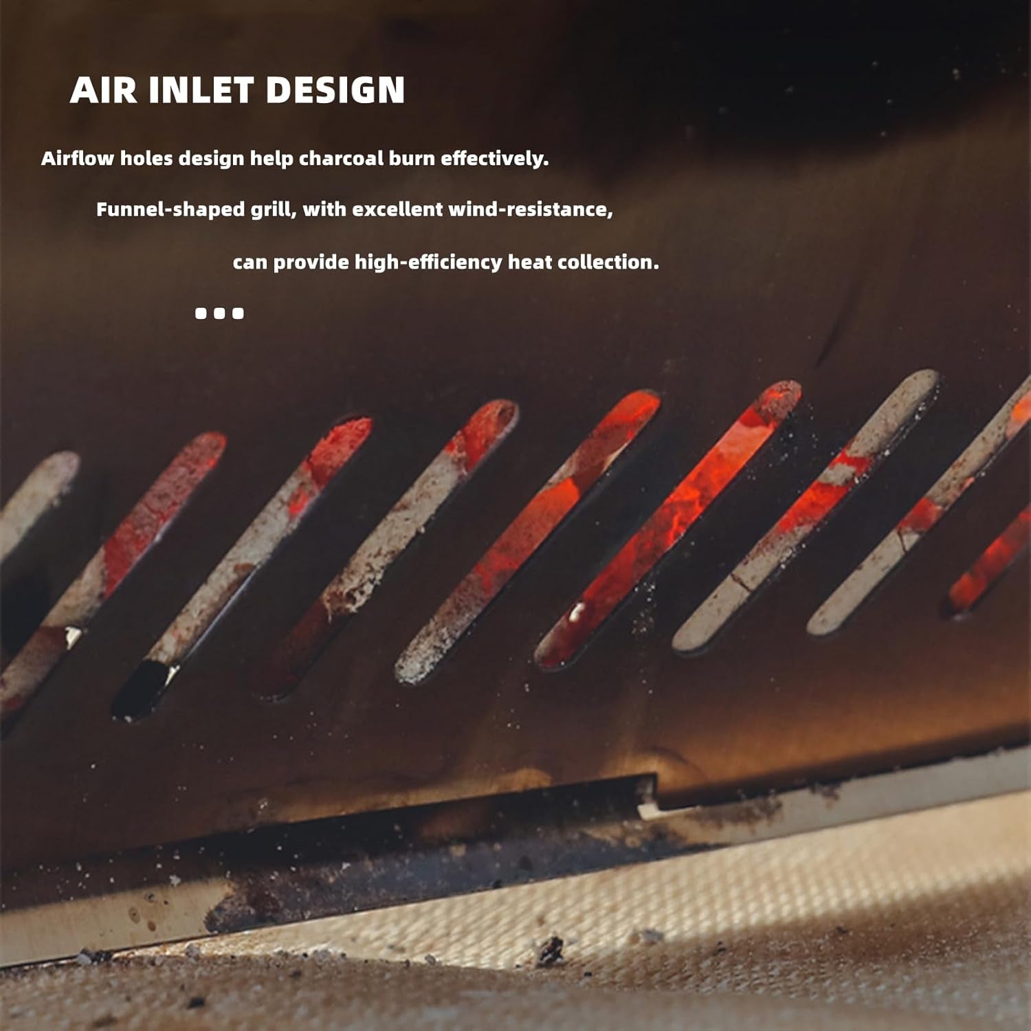 Portable Camping Grill Premium Stainless Steel Outdoor BBQ Grill for Camping Picnics Backyard Barbecues Assemblable Removable Stove with Grill Portable Folding Charcoal Grill - Image 3