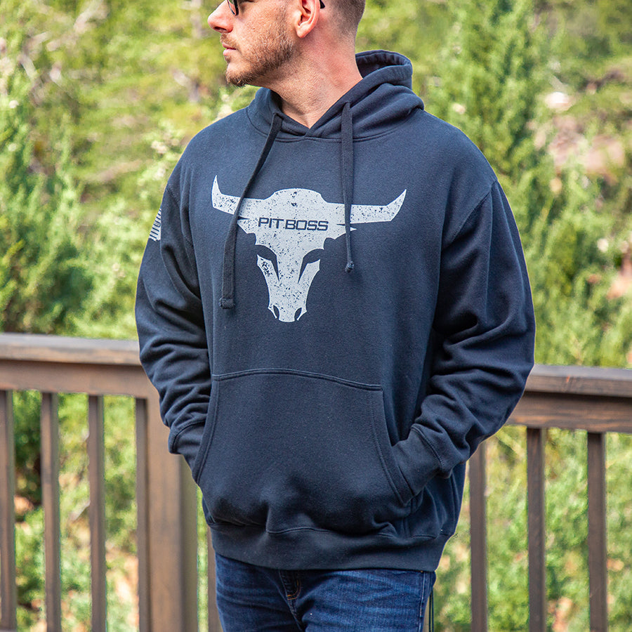 Men's Midnight Navy Bull Hoody - Image 2