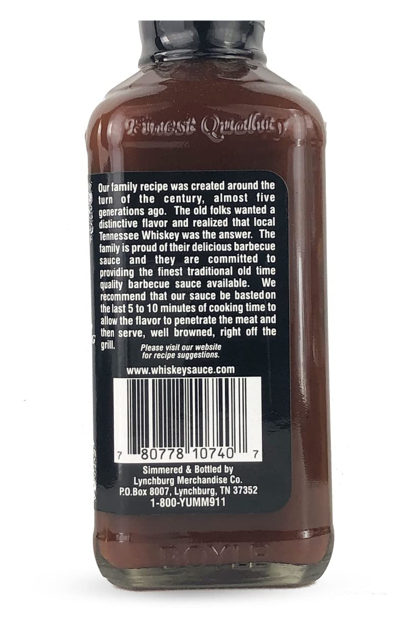 Historic Lynchburg Tennessee Whiskey Sweet and Mild Barbecue Sauce 86 Poof. Gluten Free. No MSG. Flavored with Jack Daniel Whiskey - Image 3
