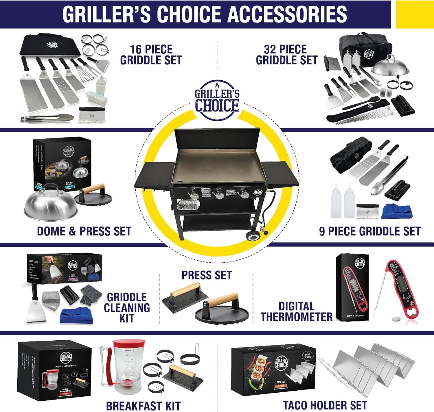 Outdoor Griddle Grill Propane Gas Flat Top - Hood Included. 4 Shelves. Disposable Grease Cups. 36.000 Btu'S. Large Cooking Area. Paper Towel Holder. - Image 7