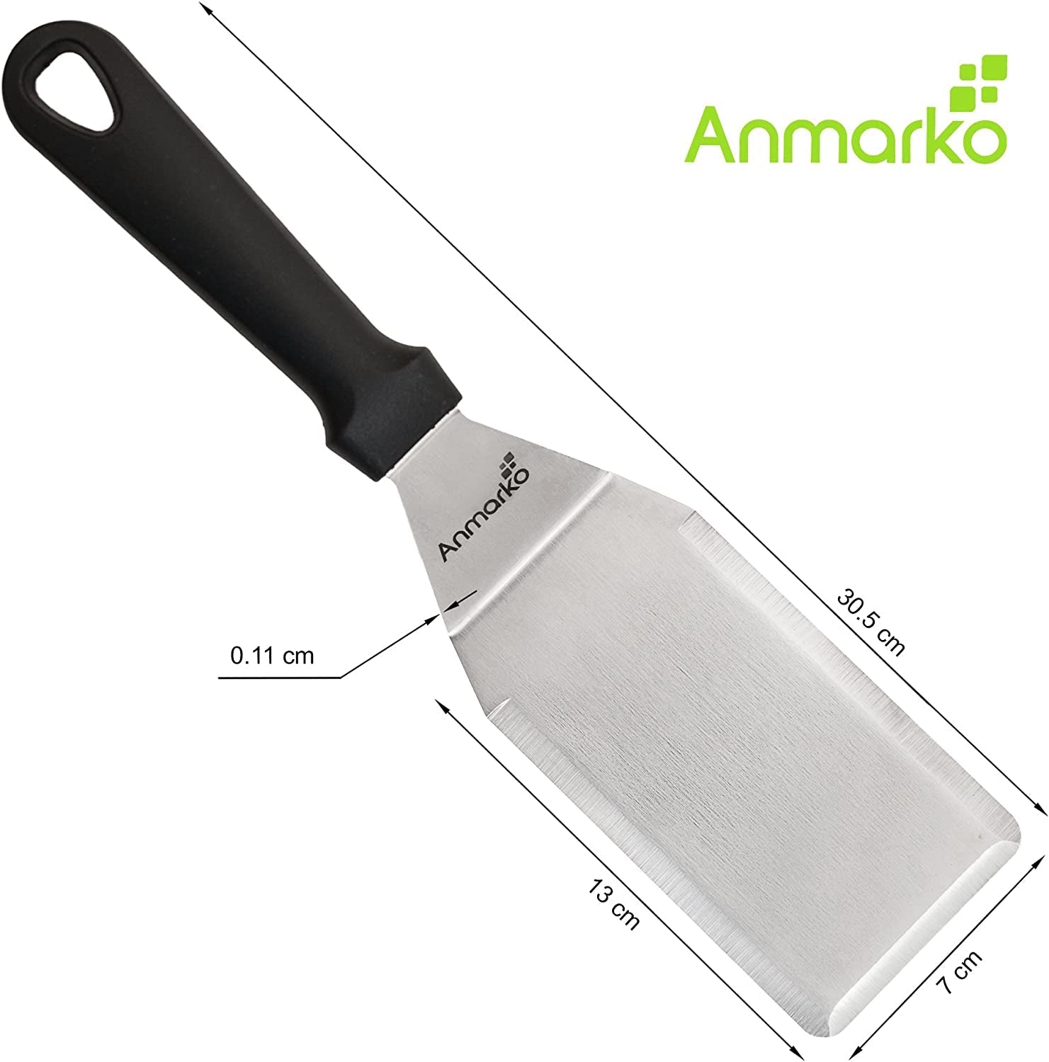 Spatula Turner Stainless Steel - Metal Spatula Set - Hibachi Spatula Great as BBQ Grill Accessories for Grill and Flat Top Griddle - Image 3