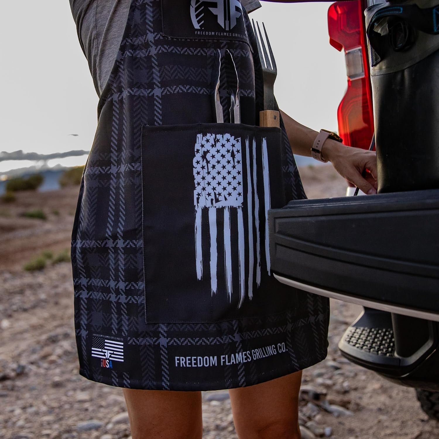 BBQ Grill Apron | Made in the USA | Kitchen Apron with Pockets | Grilling Accessory for Barbecue & Meat Smoker - Image 7