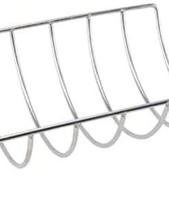 Duke Grills Omaha Rib Rack for Smoker and Grill - Non Stick Stainless Steel Grill Rack for 6 Racks of Ribs - for Traeger. Weber. Green Egg. Oven - Reversible for Roasts. Chicken. Prime Rib